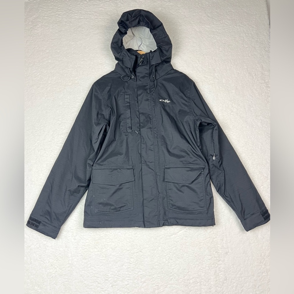Oakley Black Jacket Hooded Ski Jacket with Chest Logo
